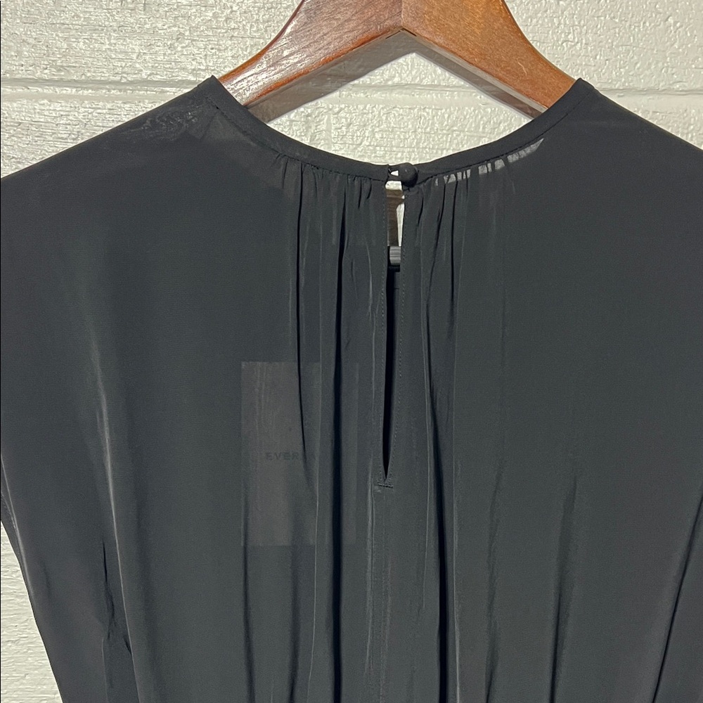 Everlane The Gathered Midi Dress Black  XXS New With Tag - Picture 6 of 10